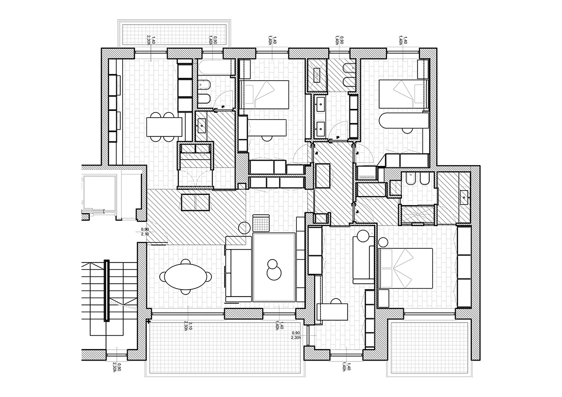 architettura dinterni e studio del colore in un appartamento di nuova costruzione