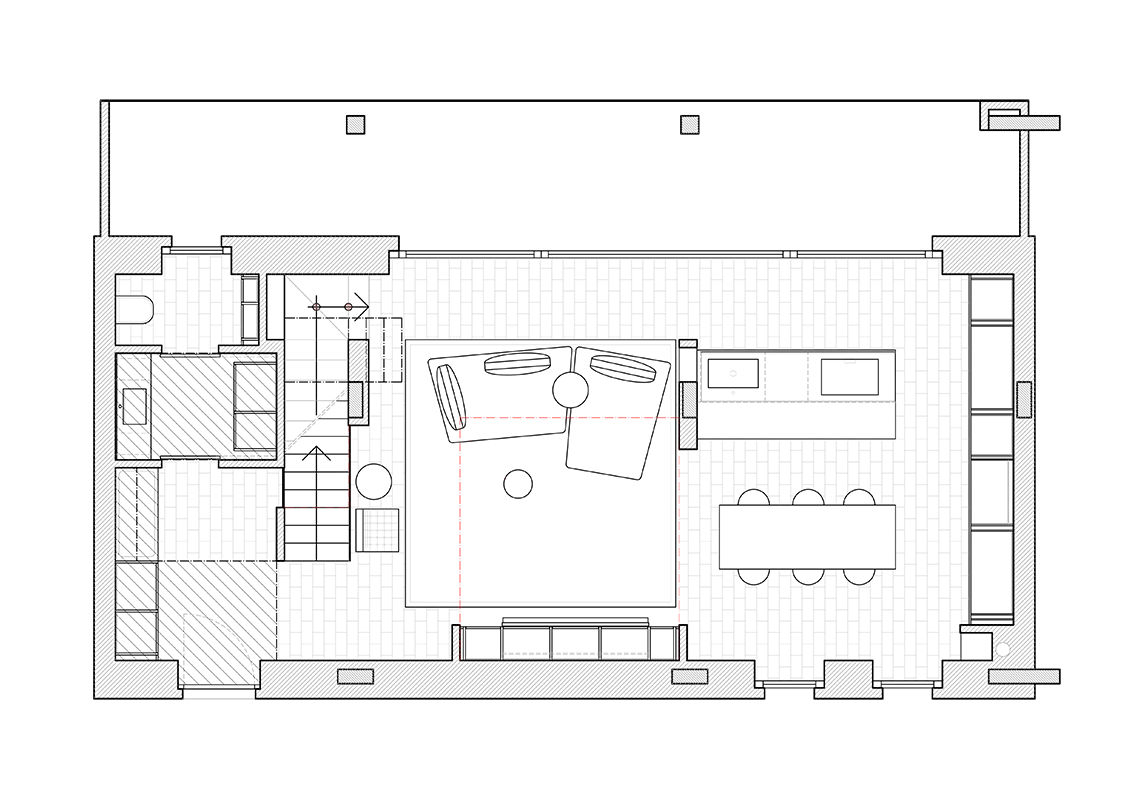 progettazione dinterni per una villa con wine room pianta 01