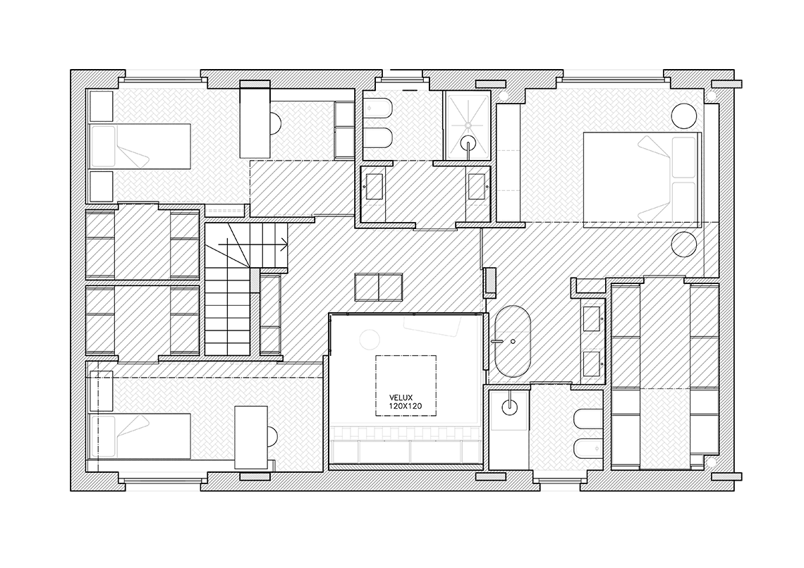 progettazione dinterni per una villa con wine room pianta 02